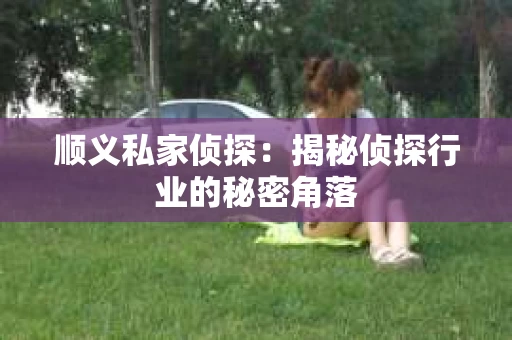顺义私家侦探：揭秘侦探行业的秘密角落
