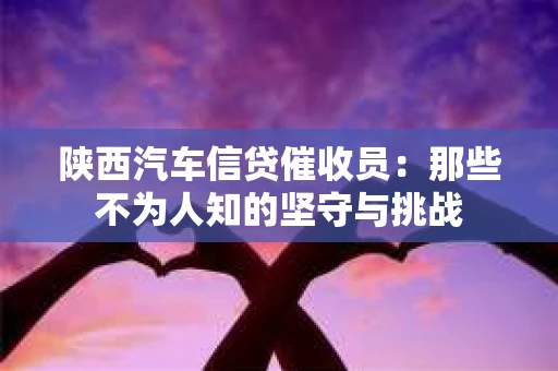陕西汽车信贷催收员：那些不为人知的坚守与挑战
