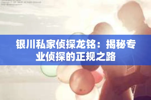 银川私家侦探龙铭：揭秘专业侦探的正规之路