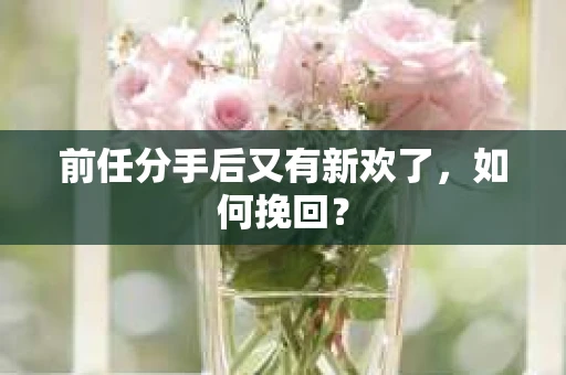 前任分手后又有新欢了，如何挽回？