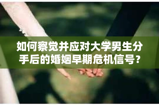 如何察觉并应对大学男生分手后的婚姻早期危机信号？